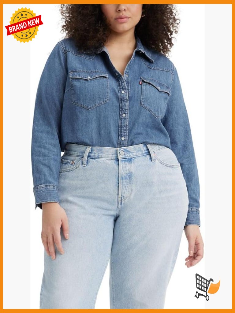 Western Pearl Snap Button-Down Shirt Long Sleeve Classic Fit